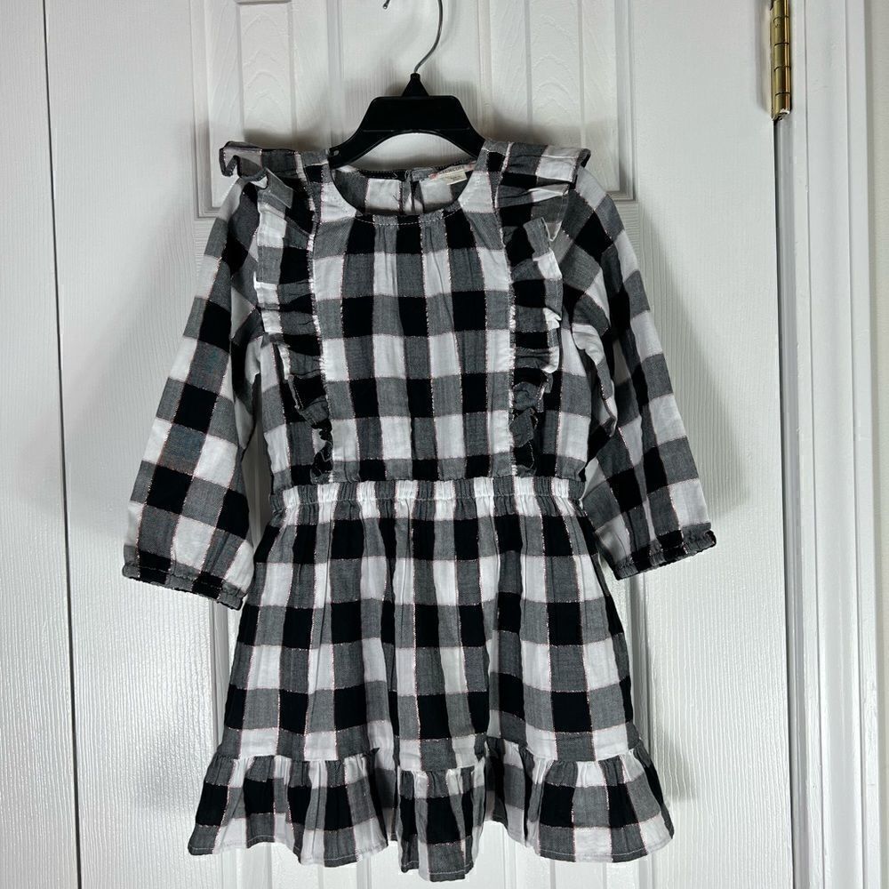 Crewcuts Girls Black White Dress Size 4